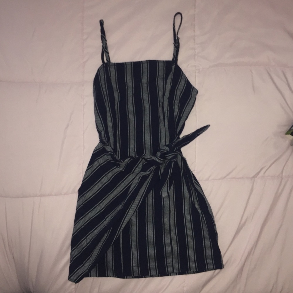 forever 21 striped mini wrap dress